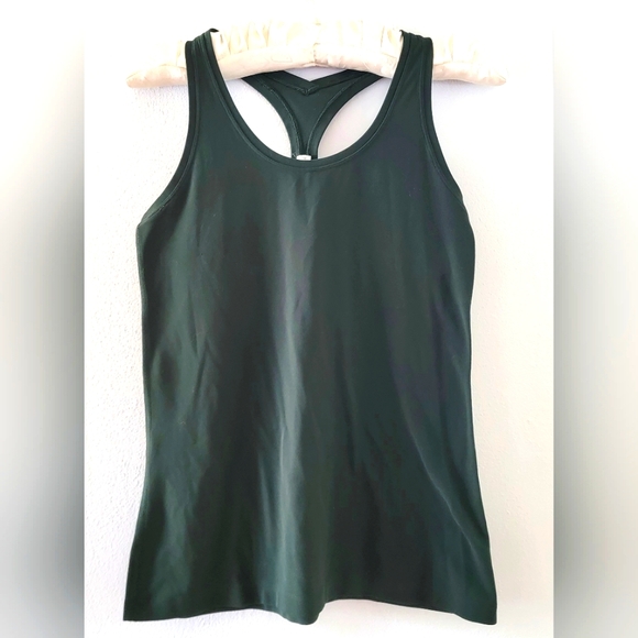 Lululemon Racerback Tank Top Dark Green 10 - Picture 1 of 4